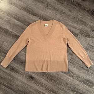 Baldwin Mercerized Wool and Cashmere V Neck Sweater